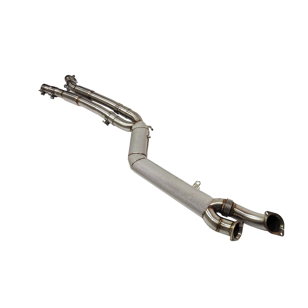 Ecnal Auspuff 101mm/4 Zoll Mittelrohr mit Resonatoren SS304 Auspuff-Mittelrohrsystem für BMW G80 M3 G82 M4 G87 M2 S58 3.0T