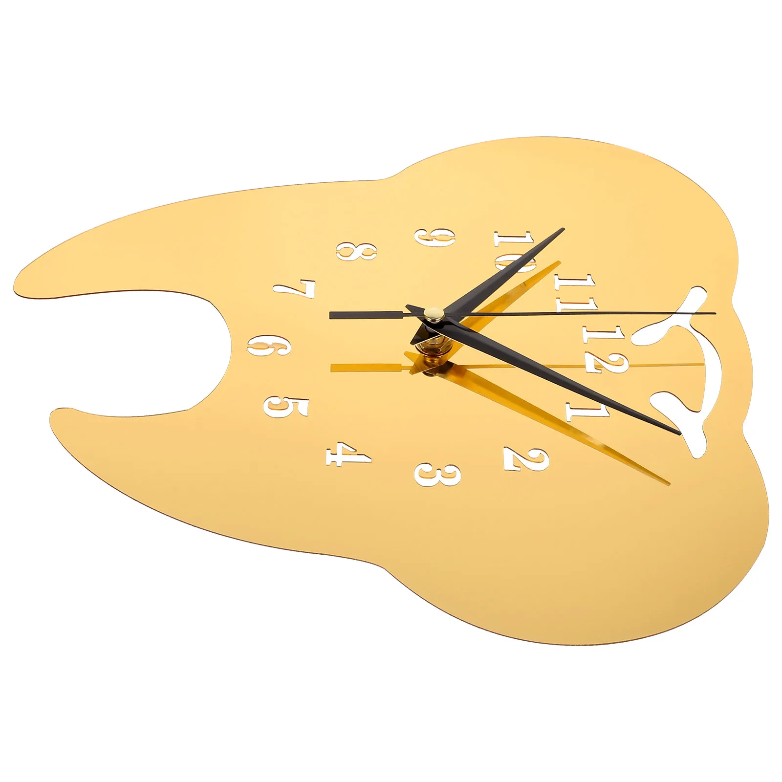 

Mirror Wall Clock Tooth Shaped Vintage Silent Acrylic Decorative Hanging Mute Wall Clock Bedroom Living Room Home Decor
