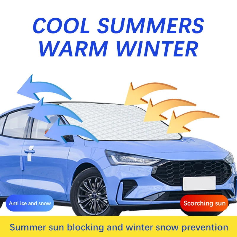 Magnetic Car Windshield Snow Cover Winter Ice-Frost Guard Sun Shade Protector For Ford Focus 2013-2022 Exterior Accessories