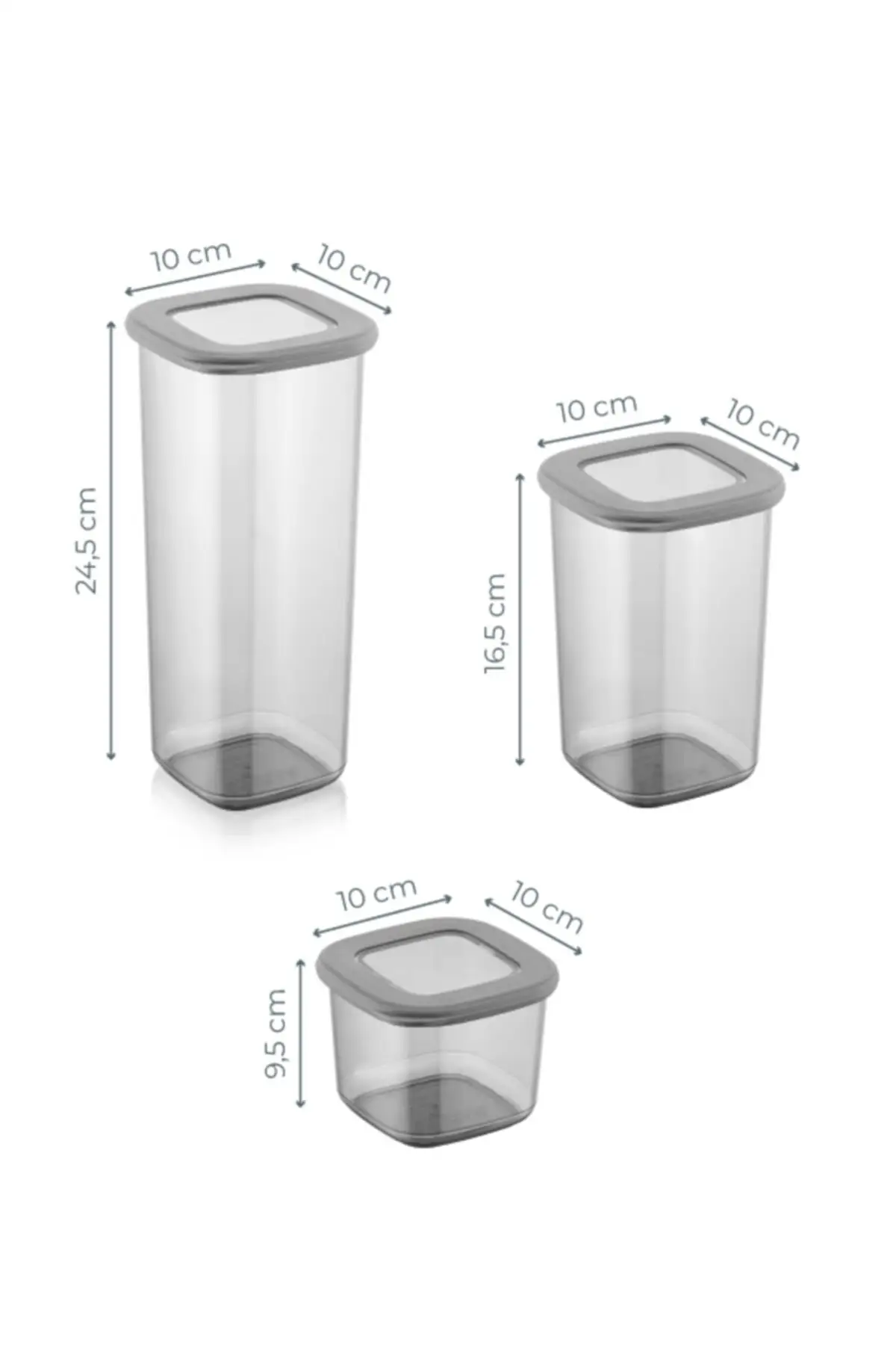 Foly Square Food Storage Container Set of 24 8x0.55 1,2 1.75 stylish design products that you can store healthily