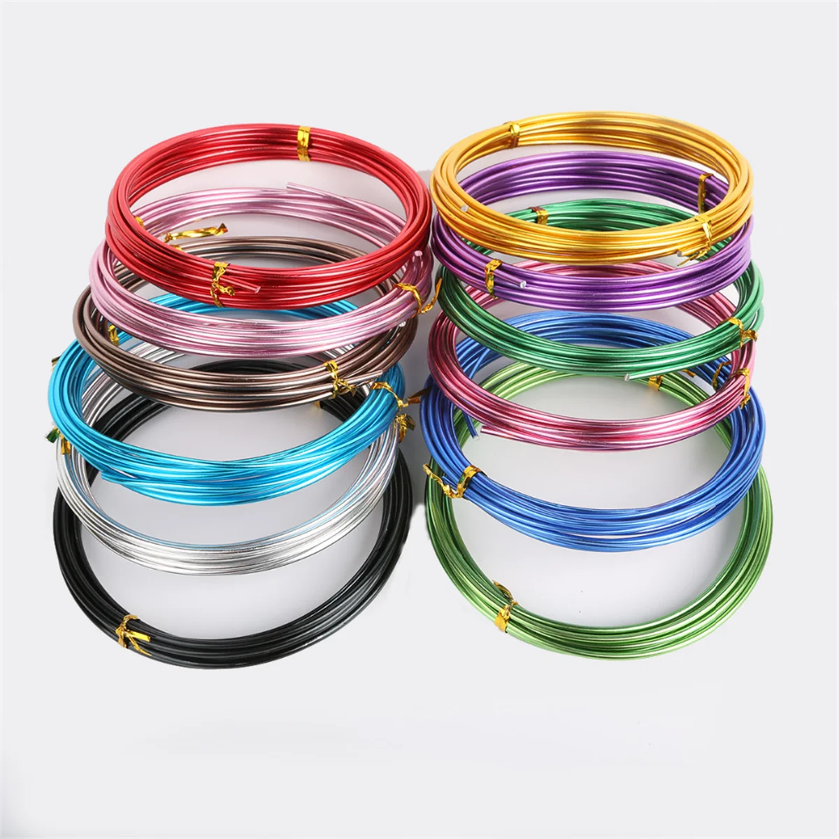 4~12 Rolls Multi-Colored Aluminum Craft Wire, Flexible Metal for Art Colored Jewelry Beading Wire for Craft Sculpture