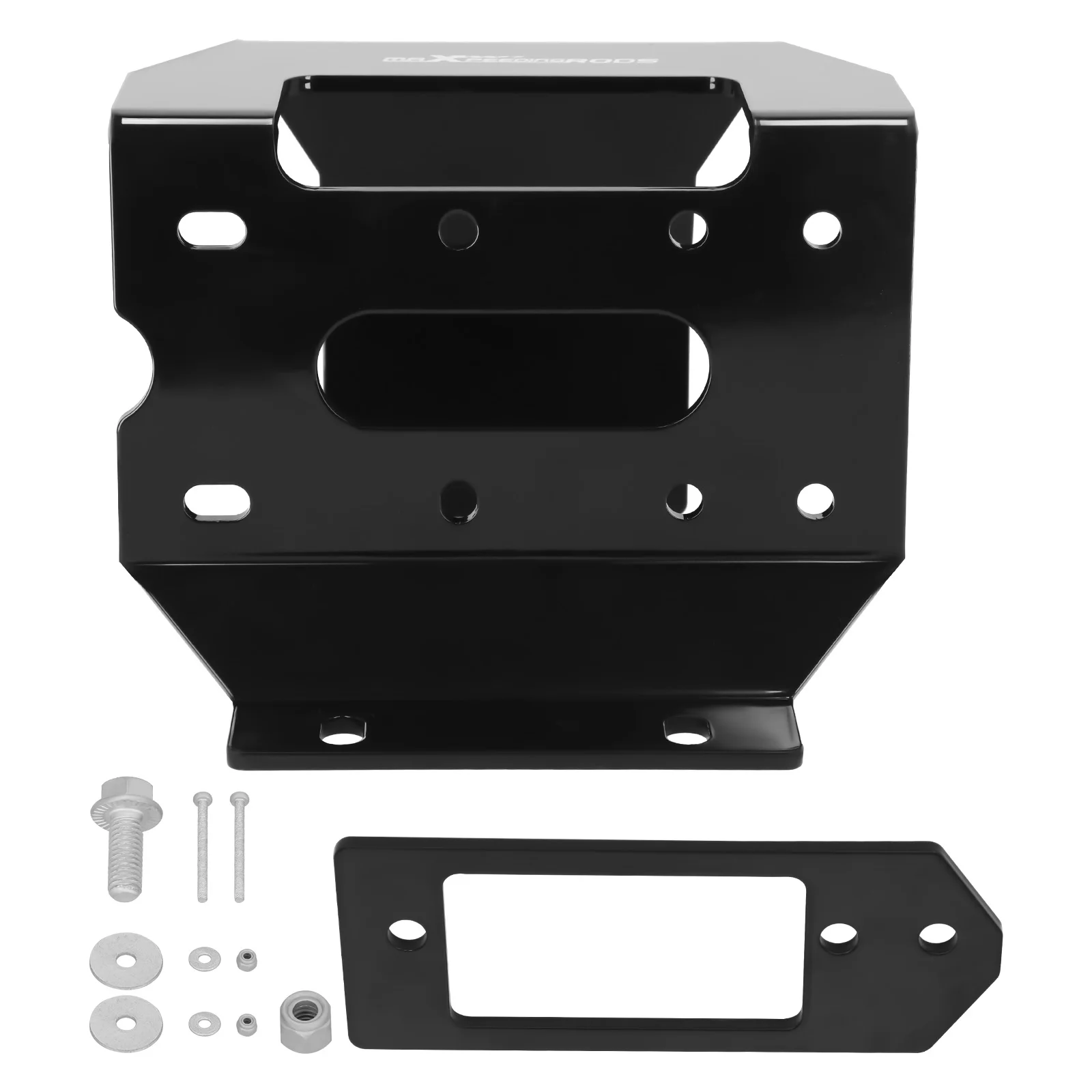 Heavy-Duty Steel UTV Winch Mounting Bracket For 2016-2024 Honda Pioneer 1000 For 2023-2024 Honda Pioneer 1000-6