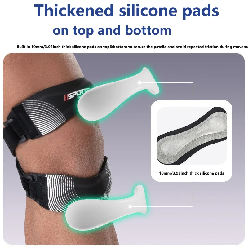 

Adjustable Patellar Tendon Support Strap Compression Support with Patella Strap – Breathable Knee Sleeve for Men & Women