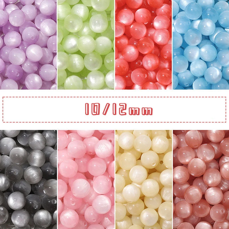 

10Pcs Resin Colorful Geometric Round Bead Pendant Jewelry Making Materials Accessories DIY Charms Bracelet Necklace Supplies