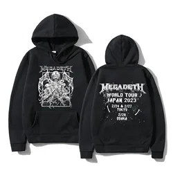 2024 Winter Oversized Essential Men Megadeths 'Hi-Con Vic' (Black) Hoodies Women Thermal Sweatshirt Ladies Long Sleeves Unisex