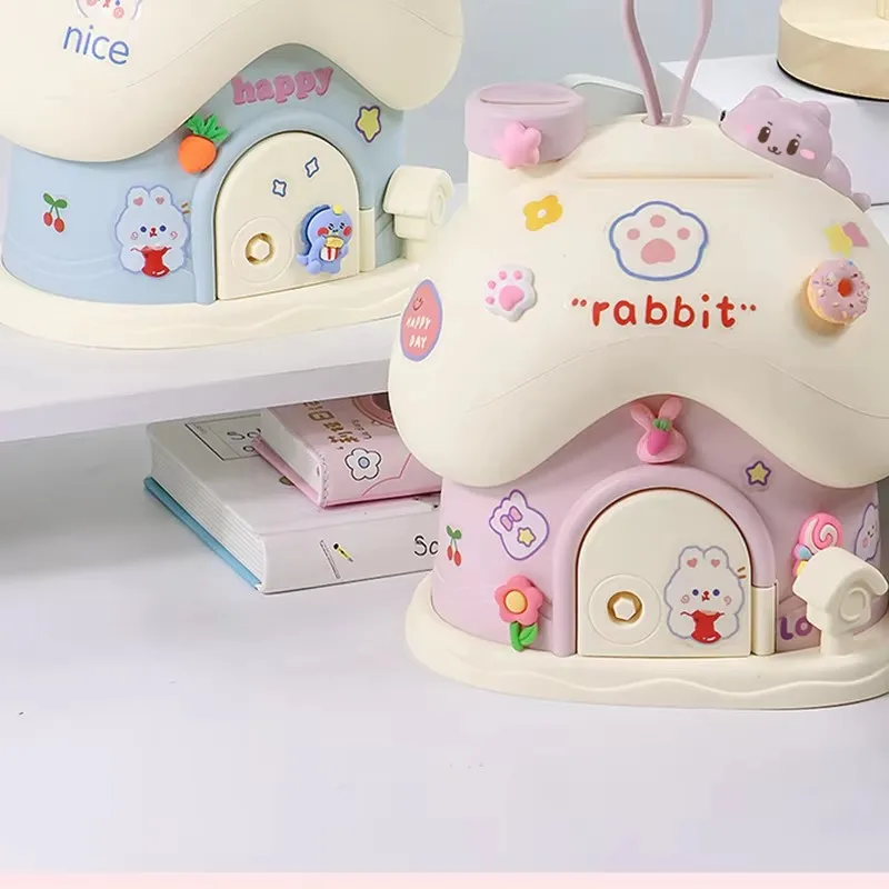 Il nuovo simpatico contenitore per i soldi della casa dei funghi può contenere giocattoli di alta bellezza. La creatività della piccola casa può contenere regali di Natale di grande capacità