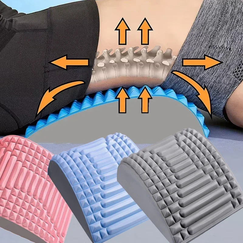 

Подушка для растягивания спины для облегчения боли в спине, поясничная поддержка, грыжа диска, ишиаса, облегчение боли, корректор осанки, массажер для позвоночника