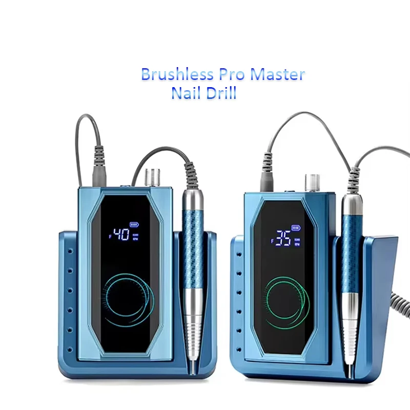 6000mAH Large Battery Nail Drill High Rotation Speed 40000RPM Brushless E-File Manicure Nail File Electric Nail Polish Remover