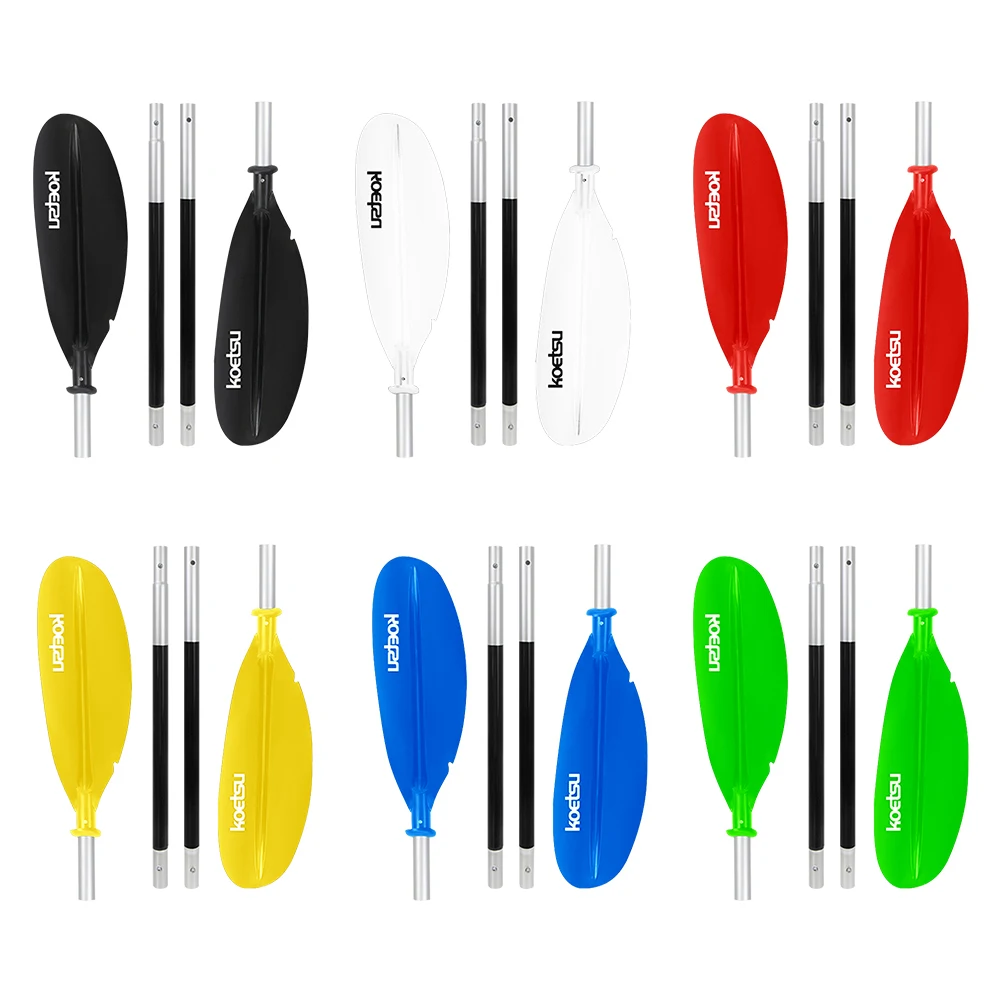 4-Piece Two Way Paddle Adjustable Double-Head Surfpaddle Aluminium Alloy Stand Up Paddleboard Paddles for Outdoor Water Sports