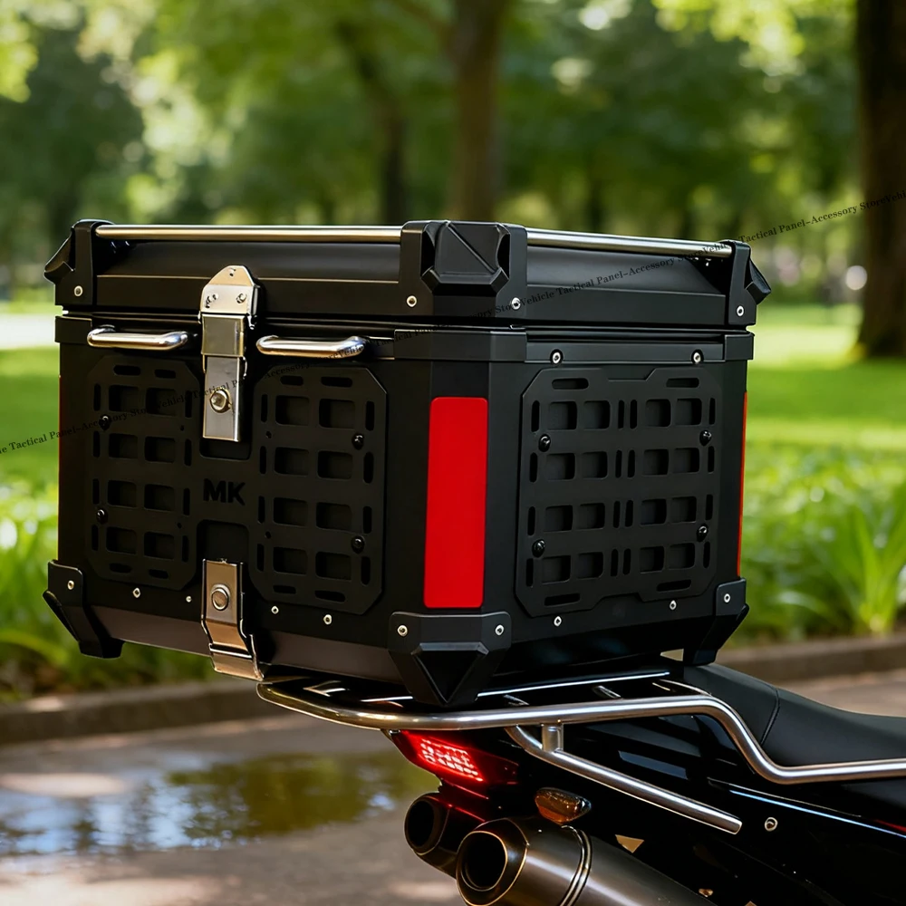 Motorcycle Top Case Tactical Molle Panel aluminum alloy Tactical Storage Box Universal Side Box Modular Organizer Quick-Mounting