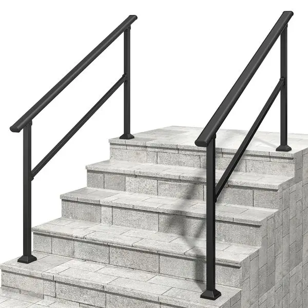 

Outdoor Step Handrails, 4-5 Step Set, Dual Rail Support
