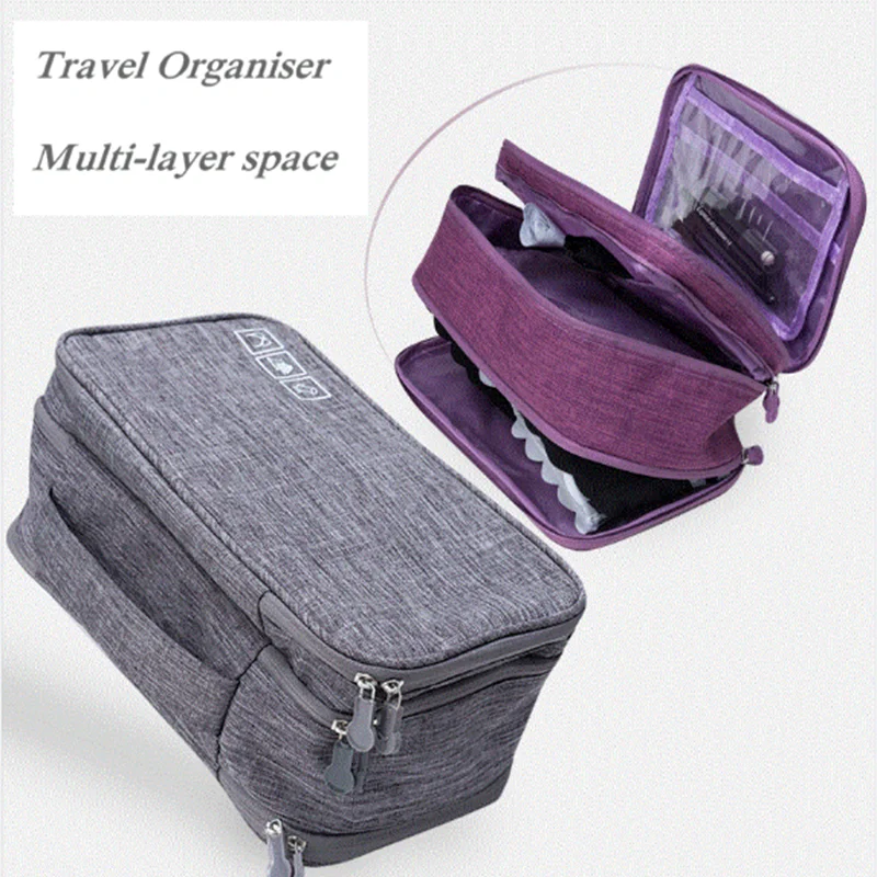 Borse portaoggetti borsa portaoggetti portatile in tessuto Oxford da viaggio con calze intimo impermeabili di grande capacità smistamento e