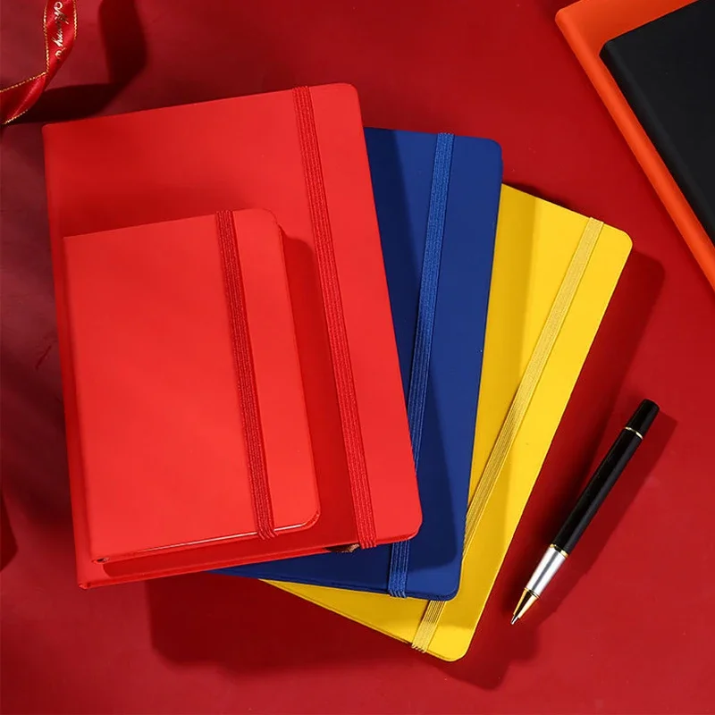 Imagem -05 - Mini Notebook a6 Vermelho Azul Cadernos Pequenos para Dar Sketchbook Diário Agenda Notepad Papelaria Notepads Boa Escrita Barata