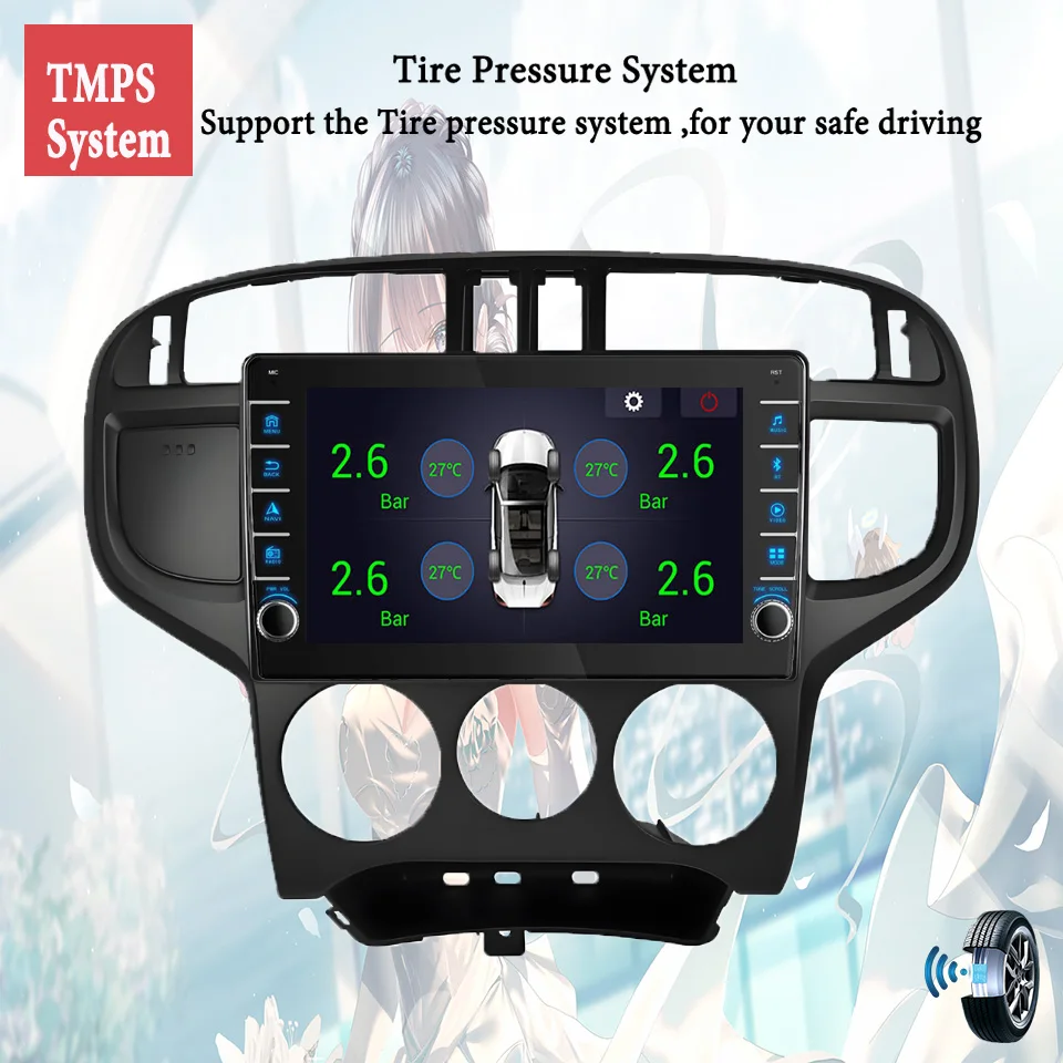 8G Ram 128GB QLED راديو السيارة والفيديو الصوت A/V الموسيقى مشغل ديفيدي GPS نافي لشركة هيونداي ماتريكس 2001 - 2010 Carplay Auto DSP RDS SWC #5