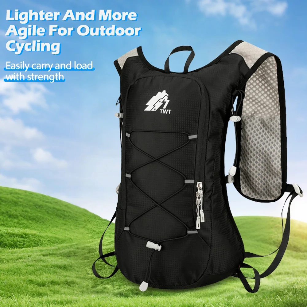 Lauf-Hydrationsweste Rucksack für Männer und Frauen Outdoor-Sporttasche Trail Marathon Jogging Wandern Rucksack Option mit Wasserbeutel – Detail 1