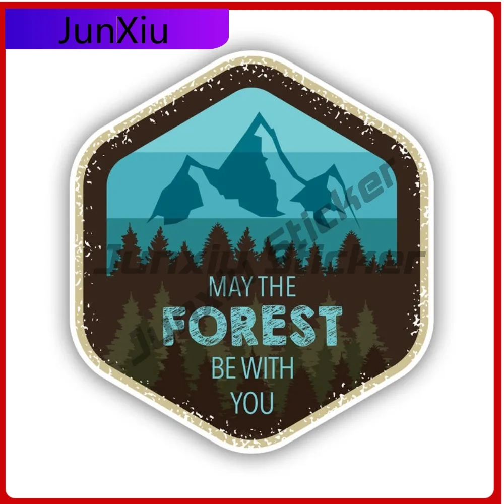 

May The Forest Waterproof Scratch Resistant Anime Style For Motorcycle Rear Windshield Helmet Removable Self Adhesive