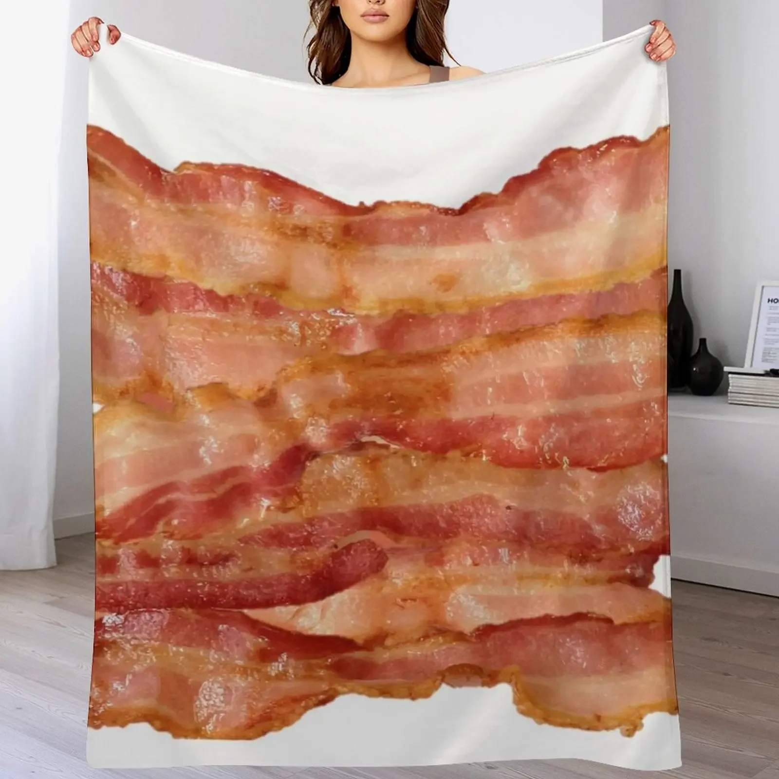 

Bacon! Bacon Bacon! Throw Blanket Compact Warm Blanket for Car Road Trip