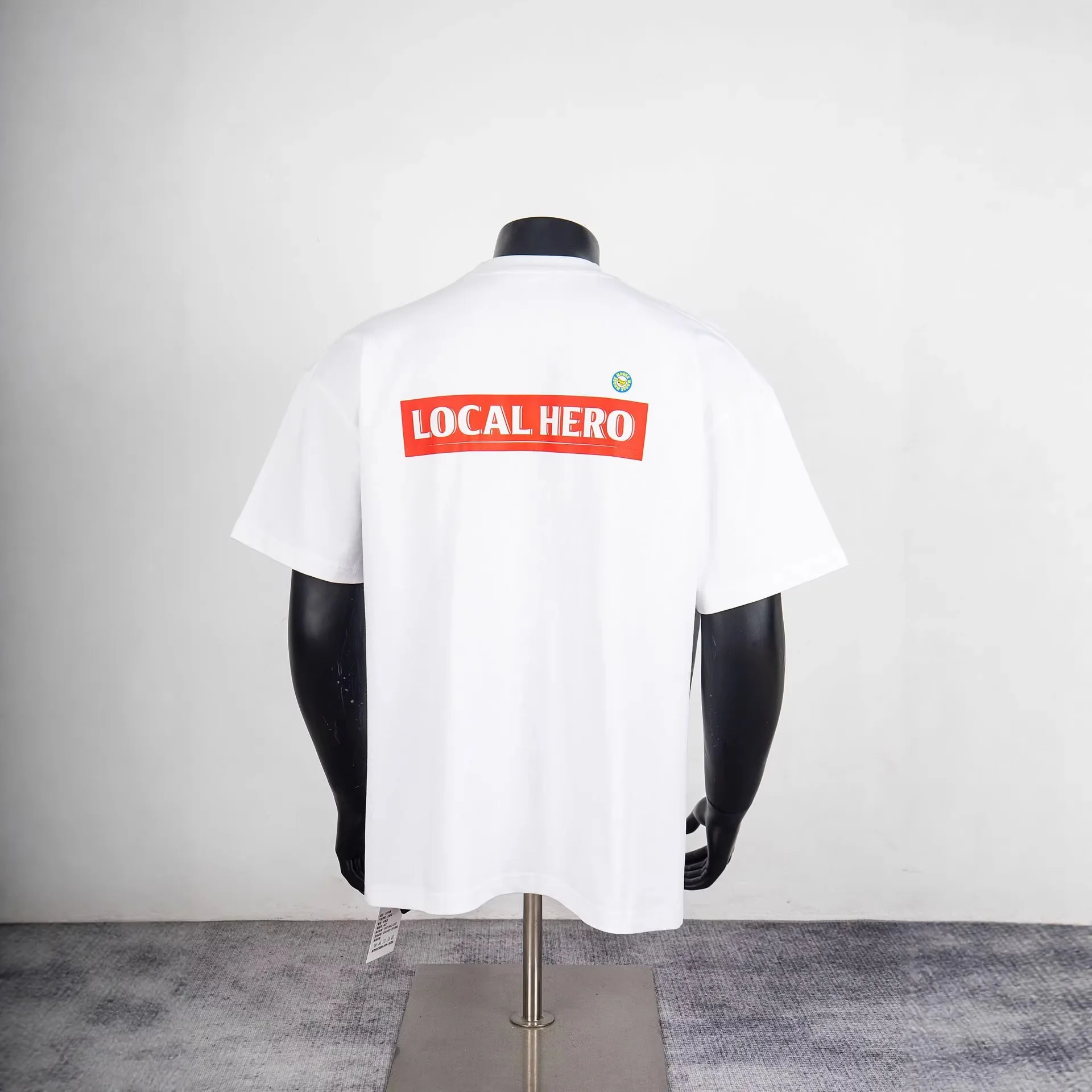 

Martine Rose American trendy brand simple MR letter sticker printed logo short-sleeved T-shirt