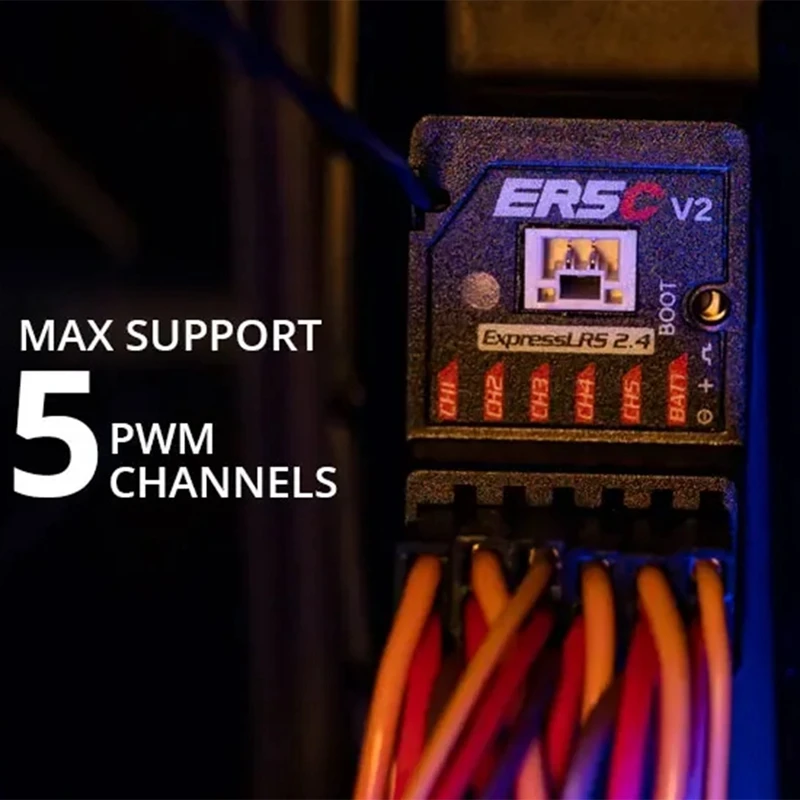 For Radiomaster ER5C V2 RX Receiver 5CH ELRS 2.4Ghz PWM Receiver For RC FPV Car Boat Truck