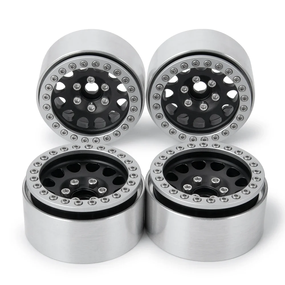 

AXSPEED 4PCS Aluminum 1.9 Beadlock Wheel Rim Hub for Axial SCX10 TRX4 TRX6 HSP Redcat D90 1/10 RC Crawler Car Upgrade Parts