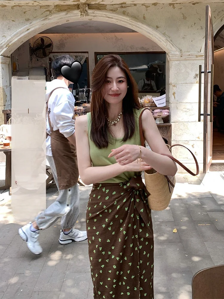 

Вязаный жилет для женщин, топ, внутренняя и внешняя одежда, весна-лето, новинка, для повседневной носки, однотонный, из полиэстера