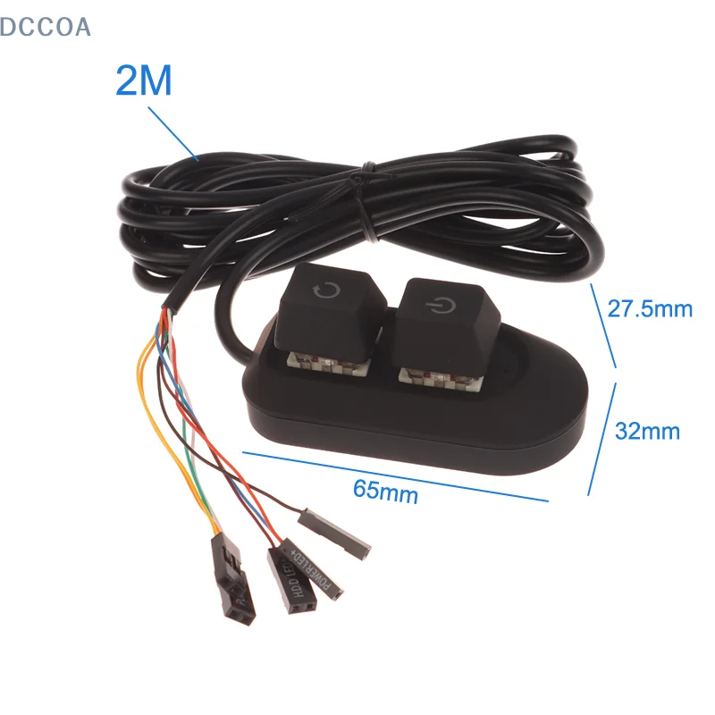 Computer Desktop Switch PC Motherboard External Start Power Extension Cable Key Switch