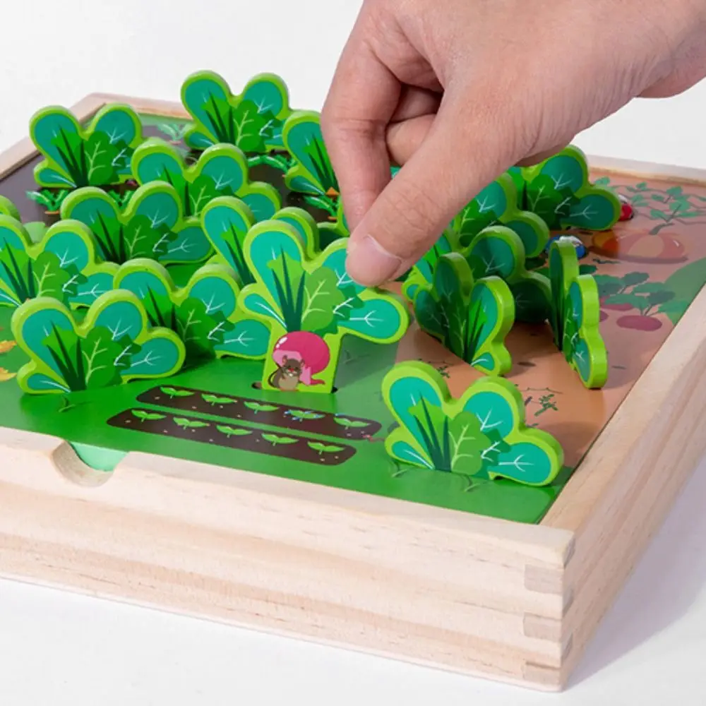 Parent-Child Interaction Farm Pull Radish Board Game Enlightenment Kawaii Radish Farm Game Creative Wooden