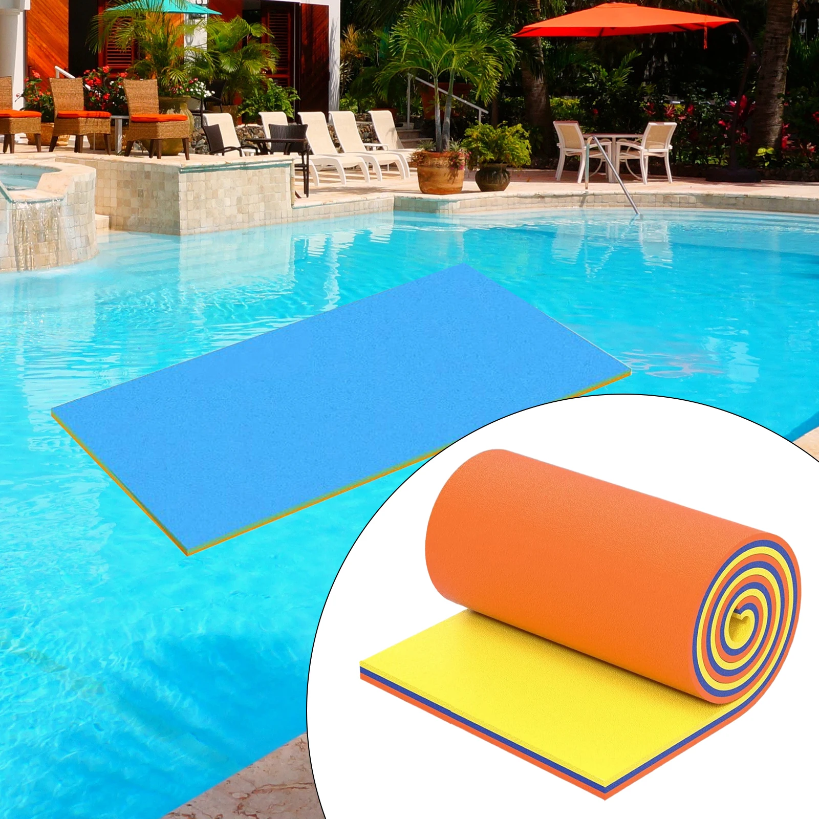 XPE-Couverture Flottante pour Piscine, Tapis Flottant, Polymères d'Eau, Jeu Haute Densité, Matelas pour Lac, Été, Extérieur