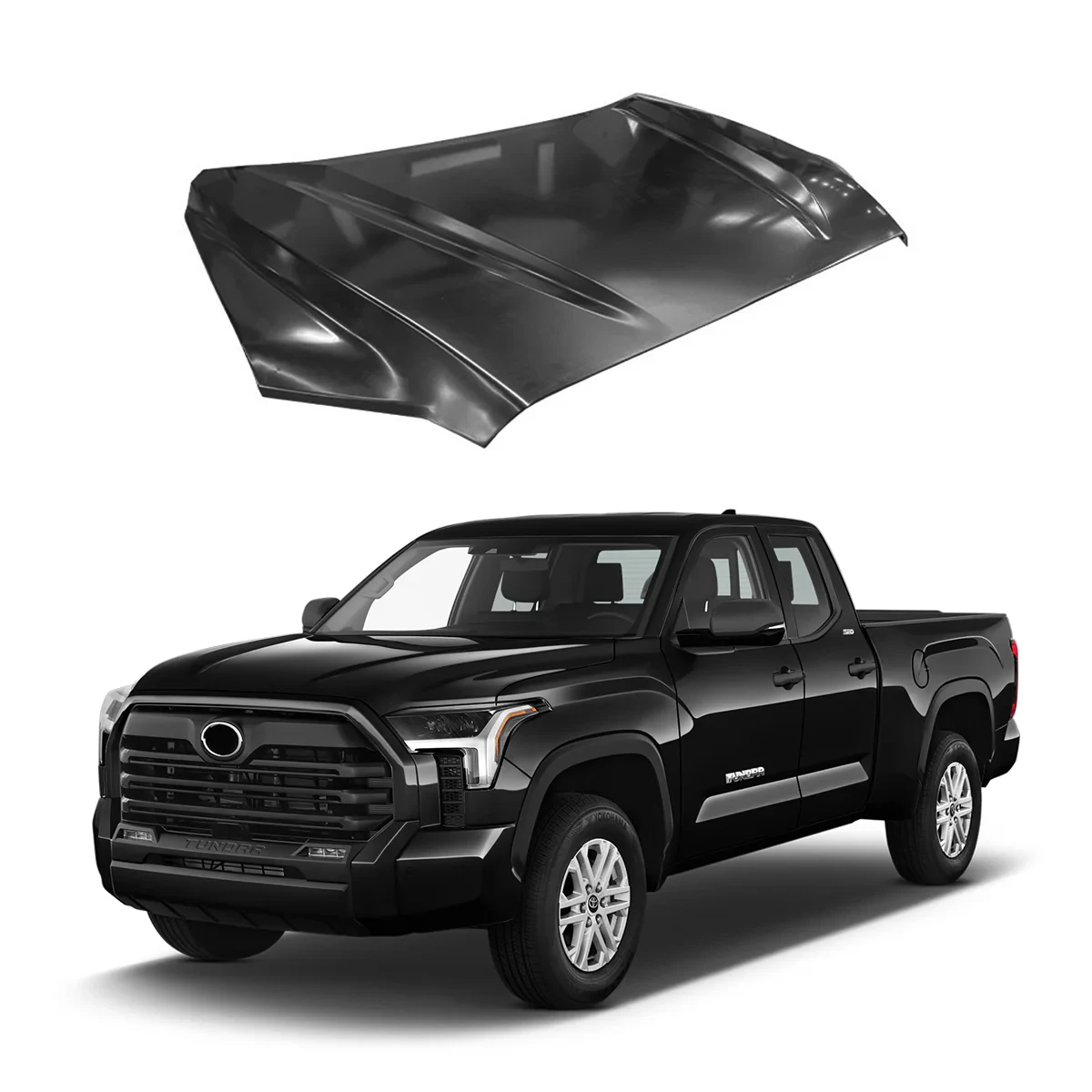 

Engine Hood(Aluminum) Replacement For 2021 2022 2023 Toyota Tundra Auto Bonnet JUNCHENG Car Body Parts