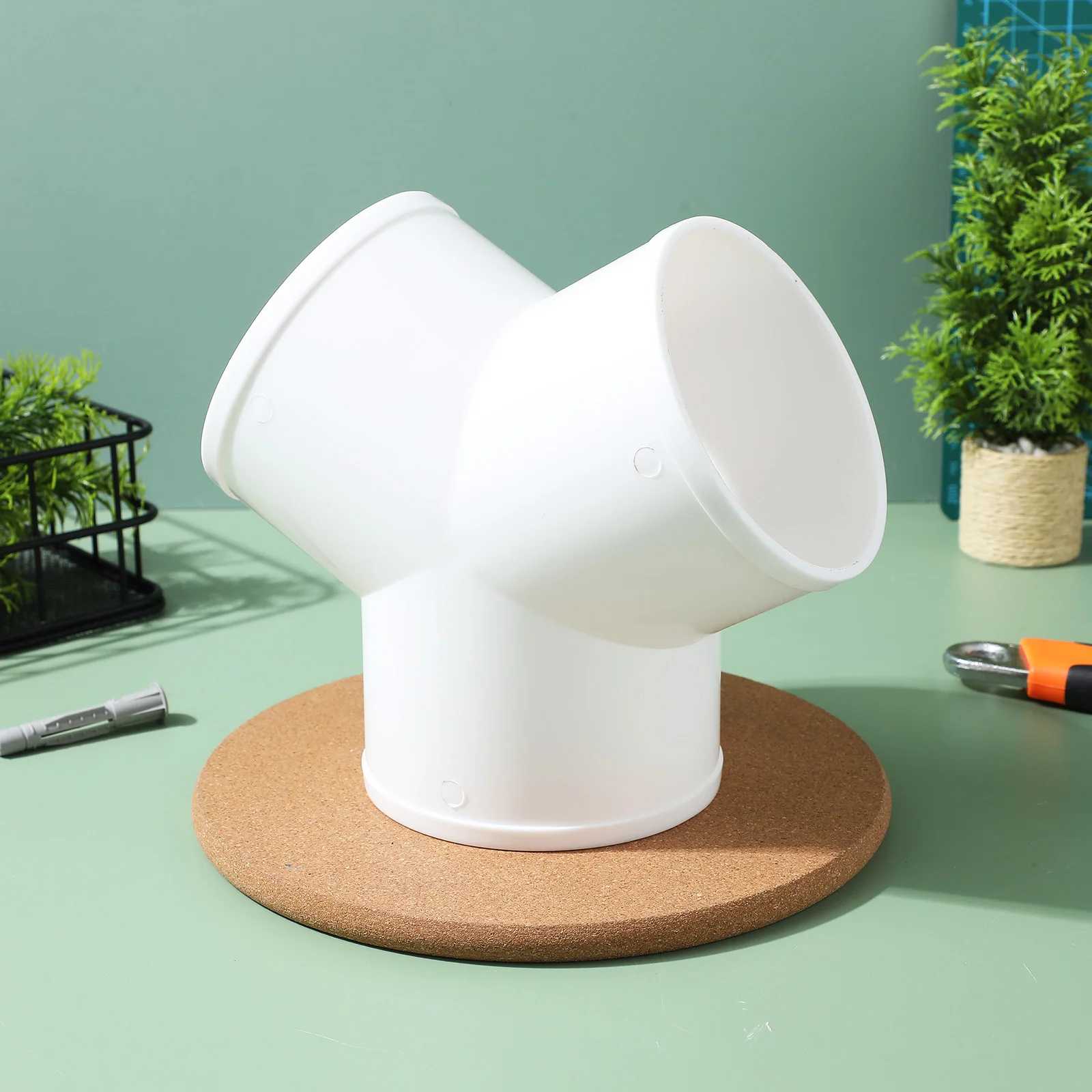 

PVC 3 Way Pipe Fitting Y Connector for Dryer Vent Hose Gas Pipe Branch Joint Duct Splitter Draining Water Pipe Connector