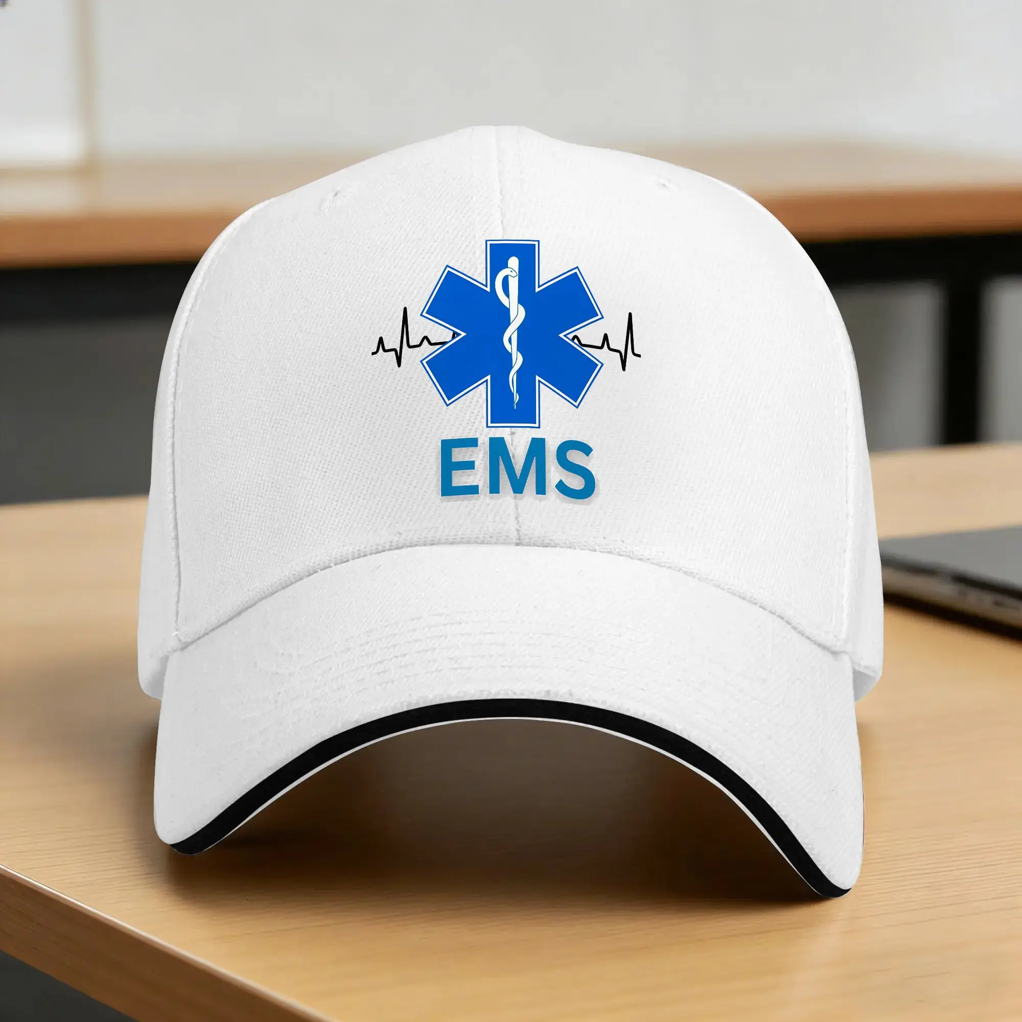 EMT EMS Heart Beat Baseball Cap  Outdoor Gym High Quality Trucker Hat Female Male Vintage Design Snapback Cap