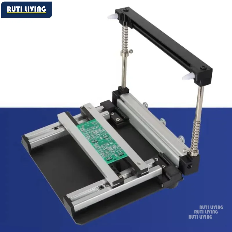 Manual SMT Stencil Printer 20x20cm Steel Frame Solder Paste Printing Machine PCB Assembly Workbench Tool for Electronics DIY