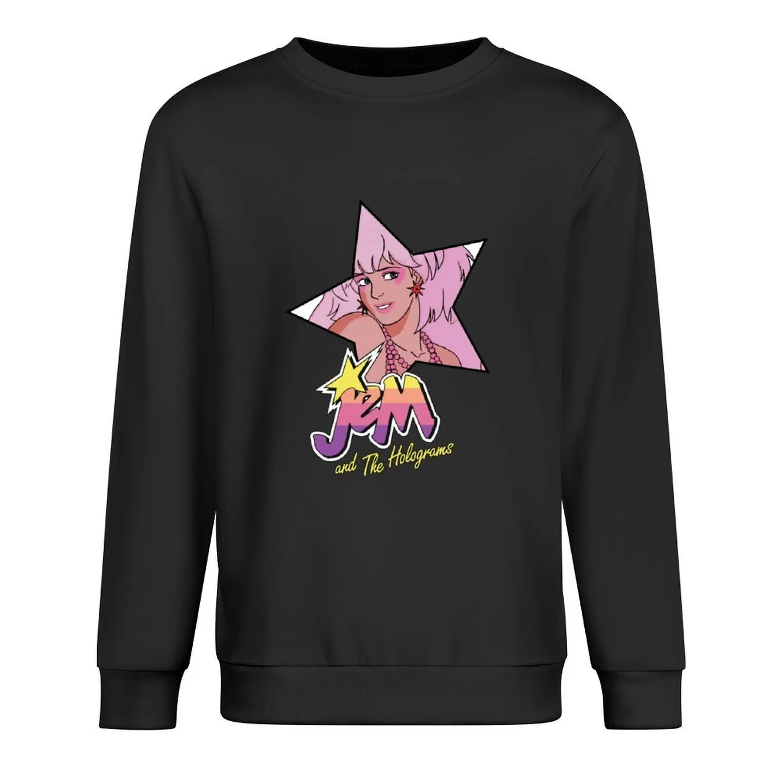 

Jem and the Holograms Star Truly Outrageous Showtime 80s Party Pullover korean autumn clothes men's clothes sweatshirts men