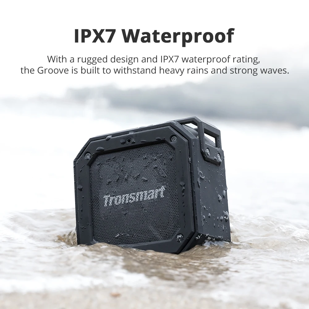 New Groove Bluetooth Speaker IPX7 Waterproof Portable Speaker Force Mini Outdoor Speaker for with 24H Playtime