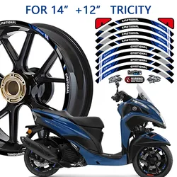 Motorcycle Wheel Hub Sticker Reflective Rim Scooter Hub Strips Decals Accessories for  tricity Reflective Waterproof ticker