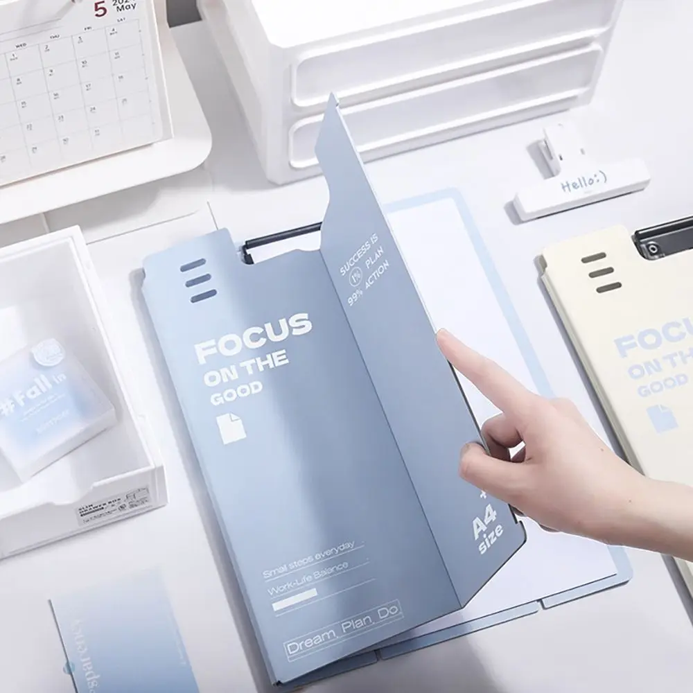 Writing Pad Memo Clip Board Verhical Plate Clamp A4 File Folder Multifunction Clipboard Dual-use Paper Storage Organizer