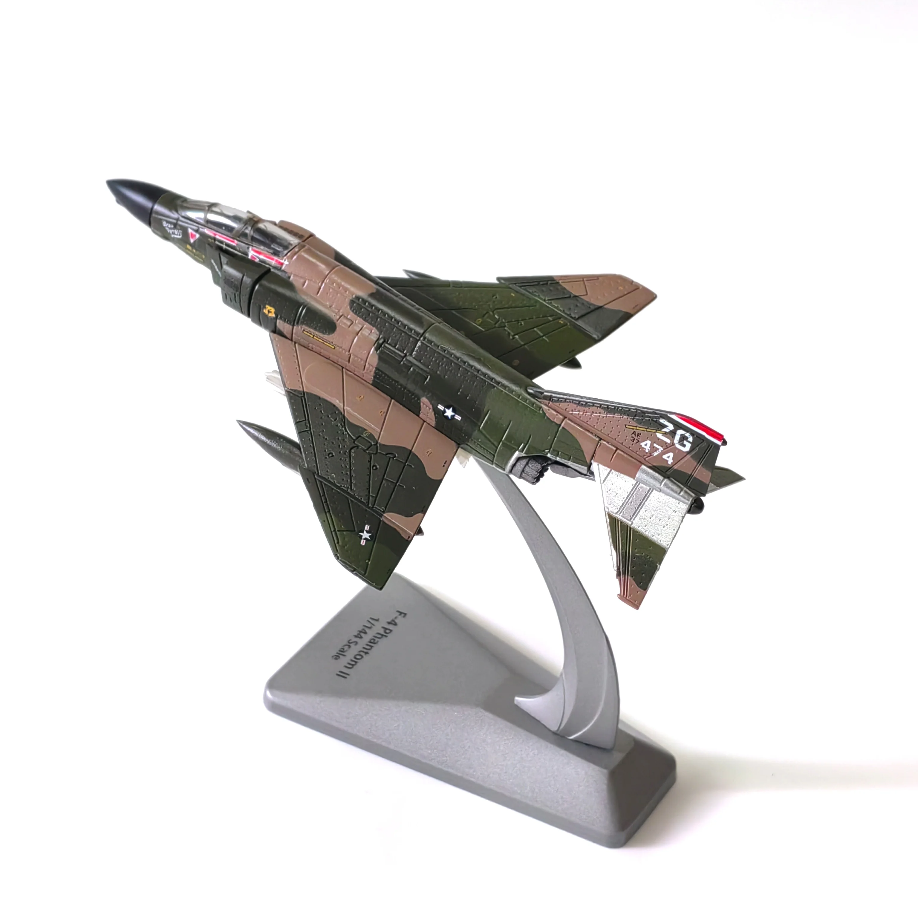 F4 1/144 Metal Scale Model (Including Base) Home Placement, Collection Decoration Creative Gift Christmas Black Friday