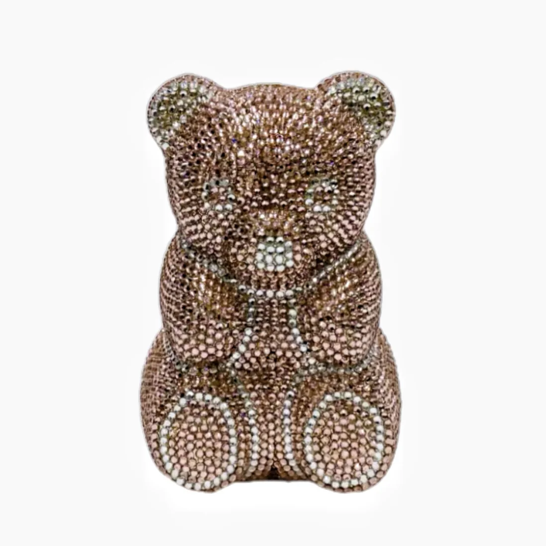 Braut- und Hochzeitsparty-Handtasche für Damen, Abendtasche mit niedlichem Teddybär-Motiv, hochwertige Clutches, elegante klassische Kristalltaschen – Detail 11
