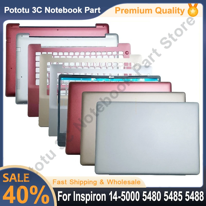 

Новинка для ноутбука Inspiron 14-5000 5480 5485 5488, задняя крышка ЖК-дисплея, верхняя крышка/крышка рамки/подставка для рук, верхняя часть корпуса/нижняя нижняя крышка