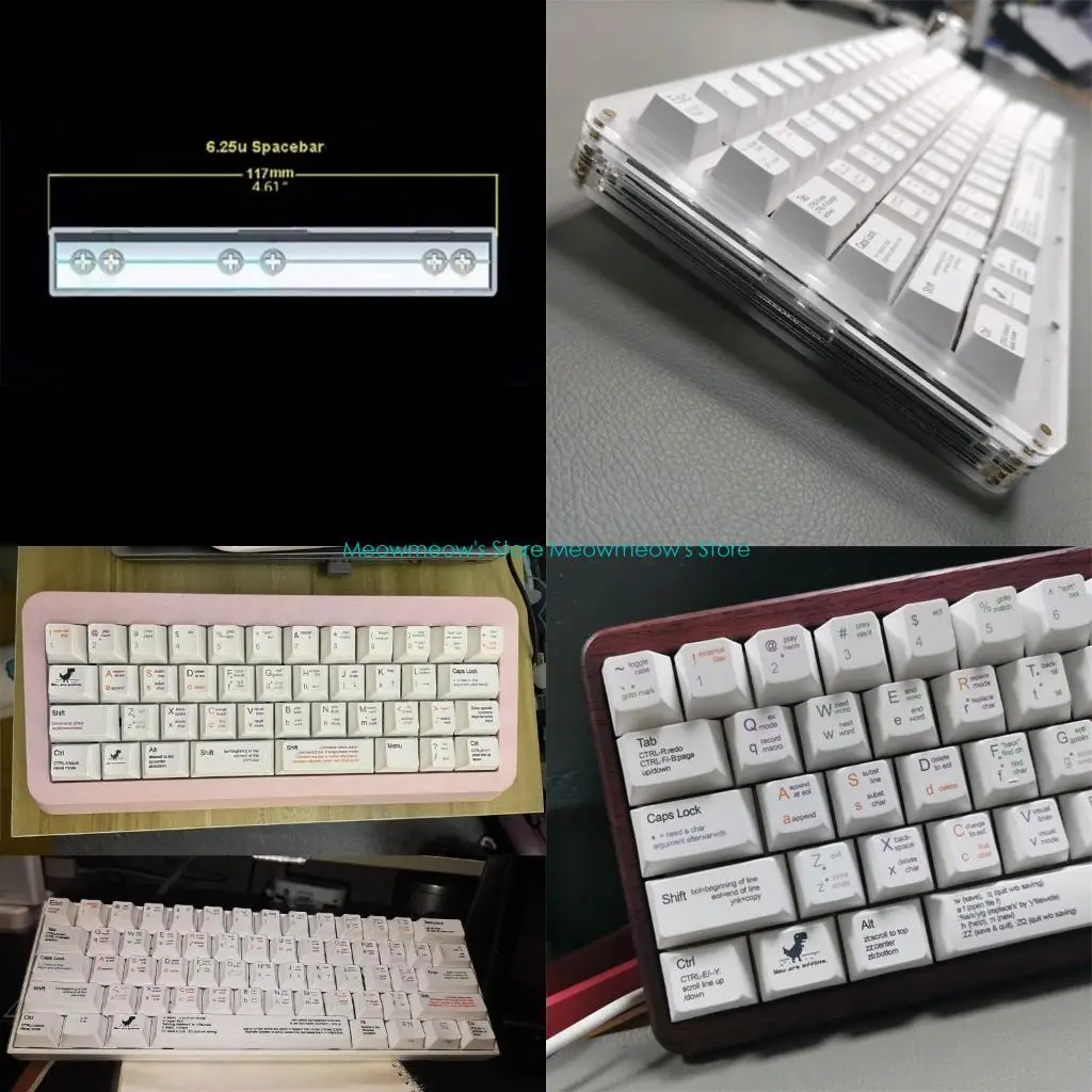 W91A Programmer Keycaps Cherry Profile 129Keys DyeSub Keycaps DZ60 SK61 Layouts