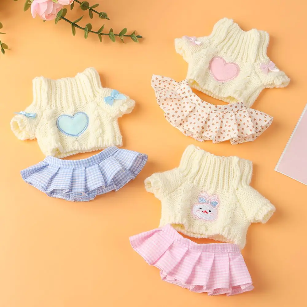 Fashion 20cm Doll Clothes Knitted Sweater Clothes for Idol Dolls Doll Pants Suit Dolls Cartoon Sweater Doll Shorts Accessories