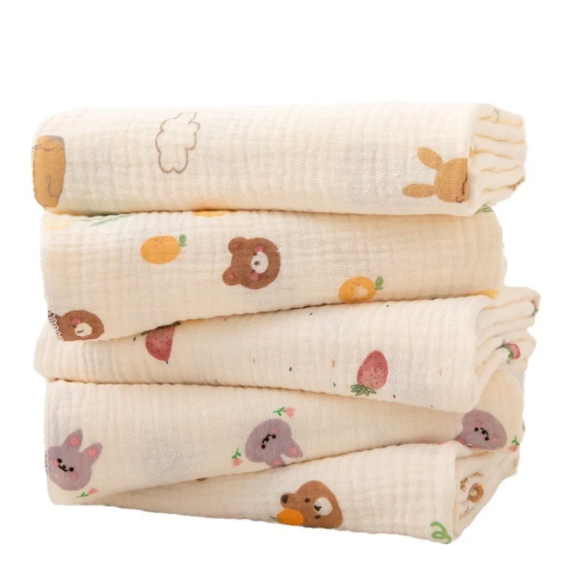 Baby Receive Blanket for Newborn Cotton Muslin Cover Swaddle Blanket Bedding Infant Bath Towel Baby Items Mother Kids Stuff 80cm