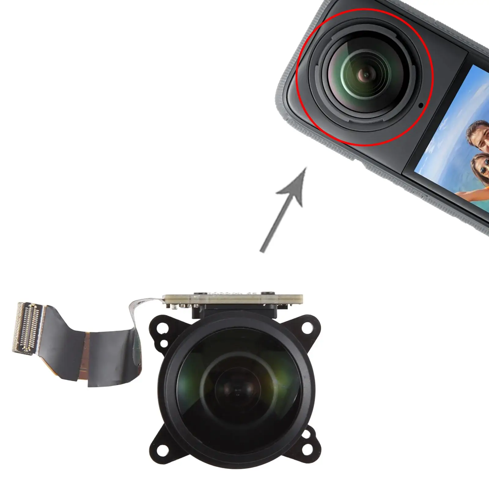 Replacement Disassembled Camera Front Lens / Back Lens For Insta360 X3 Camera Repair Parts view 2