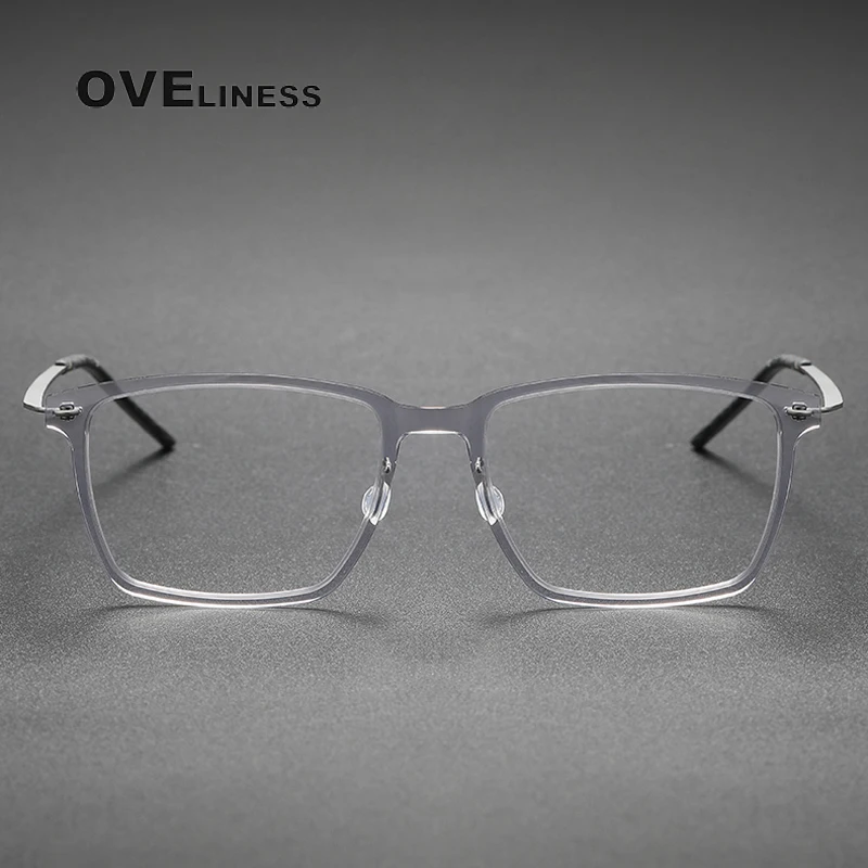 Retro square Screwless Spectacles Titanium Glasses Frame Men Women Brand Design Optical Myopia Prescription Eyeglasses frames