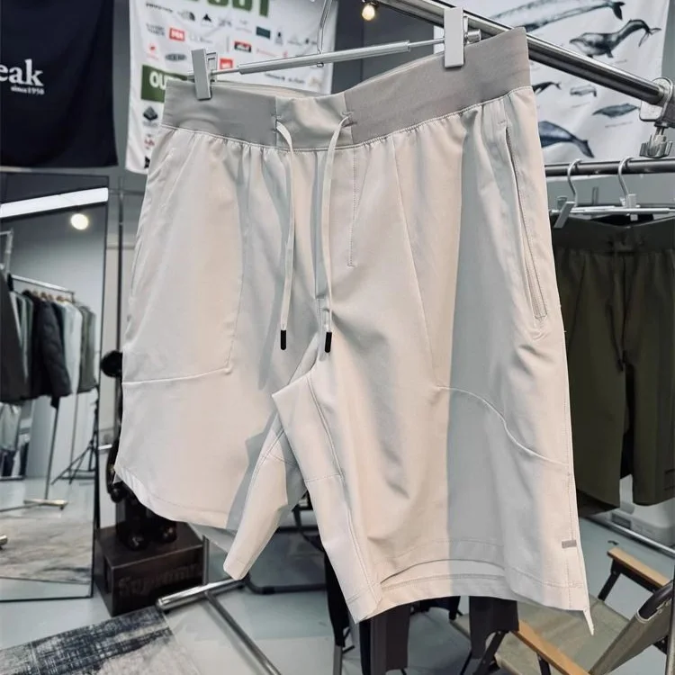 

Легкие быстросохнущие спортивные шорты для мужчин, летние, тонкие, охлаждающие, дышащие, бриджи для активного отдыха, прямые брюки для бега на открытом воздухе