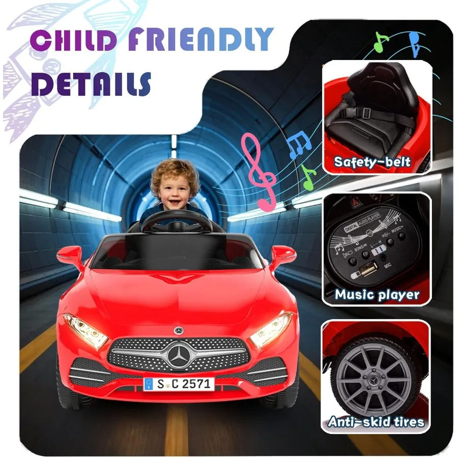 รถยนต์ของเล่นเด็ก CLS 350 12V ขับเคลื่อนด้วยแบตเตอรี่ พร้อมระบบควบคุมสำหรับผู้ปกครอง ระบบกันสะเทือนแบบสปริง สำหรับเด็กผู้หญิง