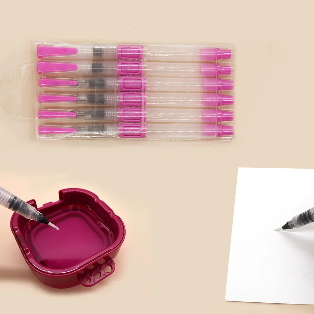 

12Pcs Durable Water Brush Pens Water Soluble Colored Art Supplies for Children DIY Painting Crafts Watercolor Paint Pens