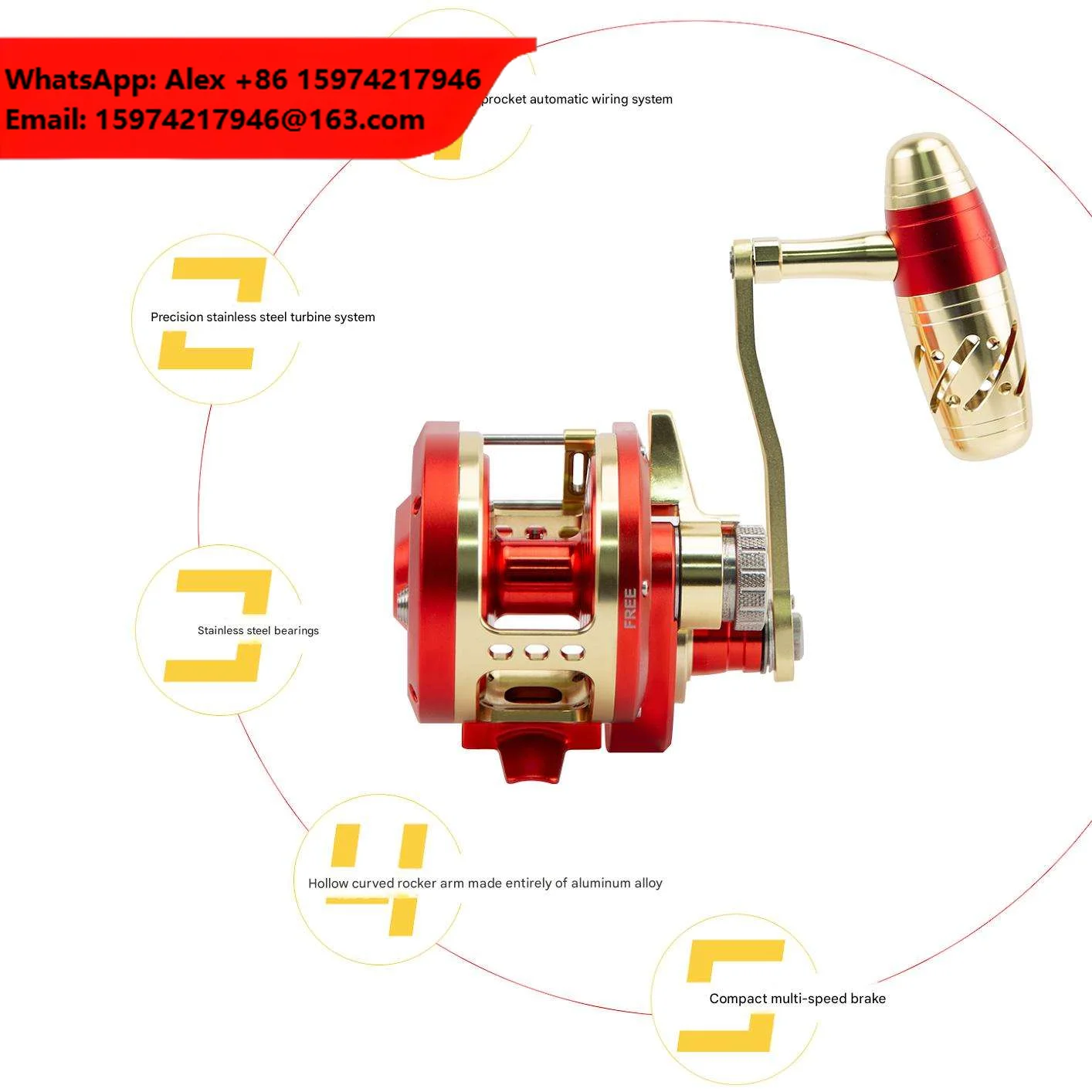 Durable JM3000 Saltwater Jigging Spinning Reel 6.3:1 High-Speed Gear Ratio With 25KG Max Drag Power