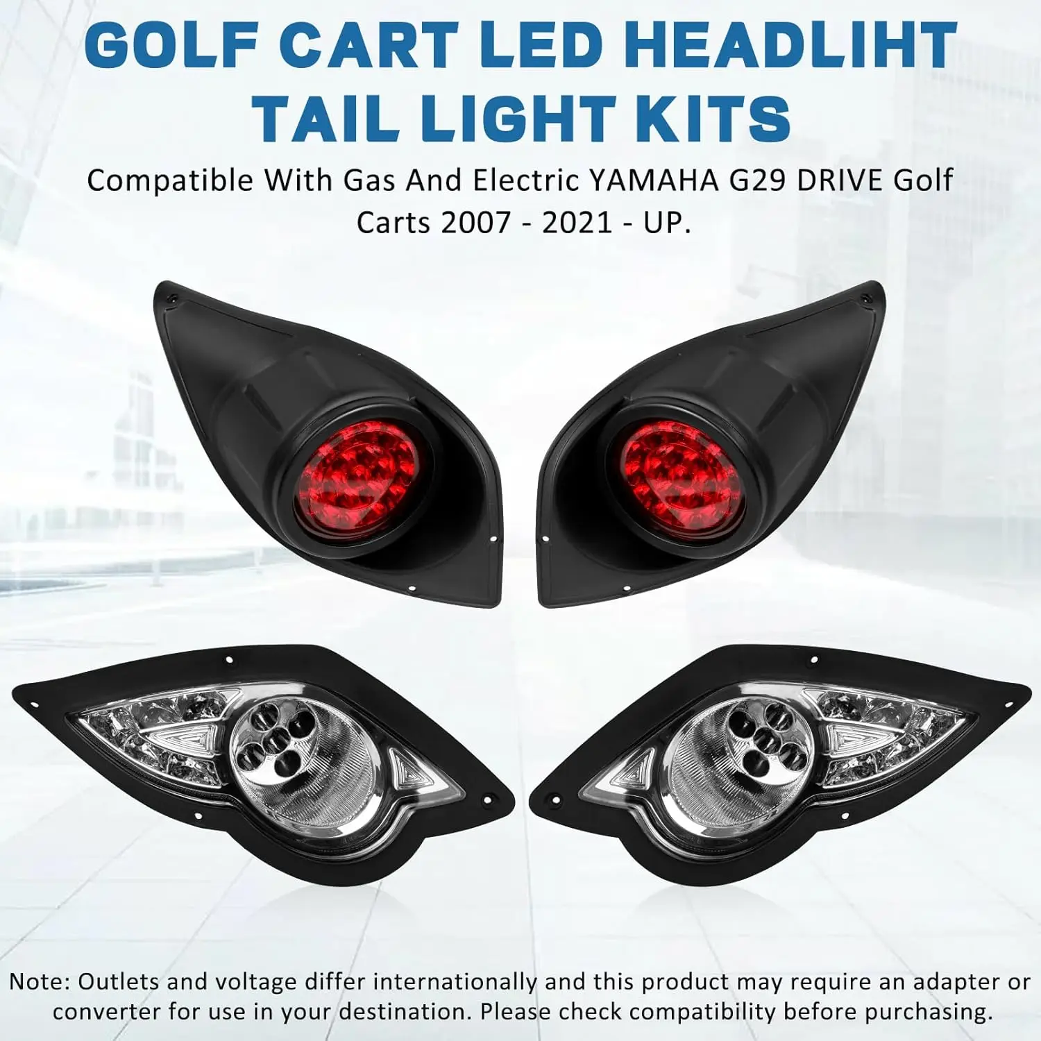 Golf Cart Light Kit for YAMAHA G29 Drive 2007-2025 12V Golf Cart Headlights Taillights Kit for YAMAHA Turn Signals Light Switch
