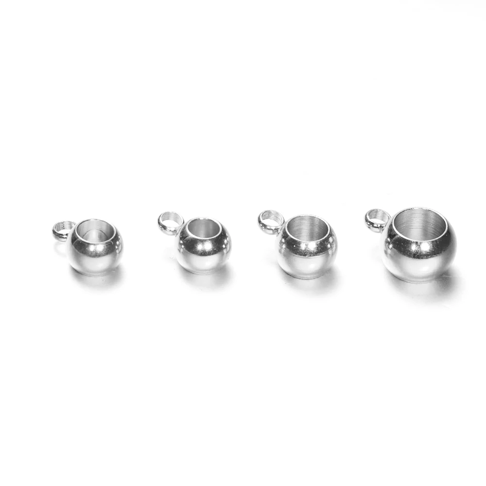20 Stück goldfarbene Edelstahl-Abstandsperlen, lose Perlen mit großem Loch, Positionierungsperlen für DIY-Charm-Armbänder und Schmuckherstellung – Detail 4